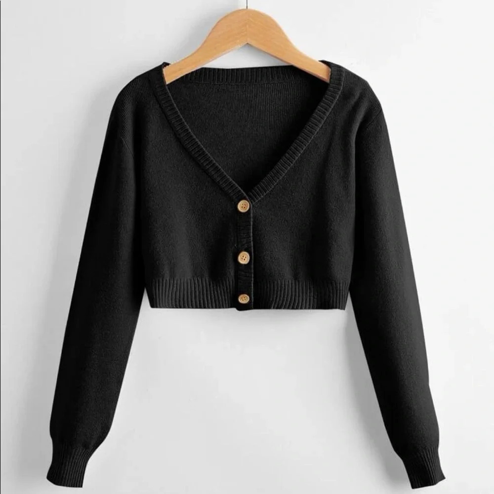 Girls button front drop shoulder cardigan size 11-12Y